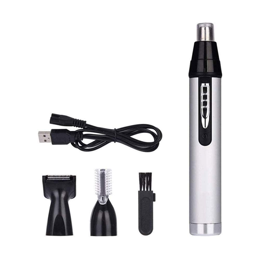 CAFFIA Ear and Nose Hair Trimmer Professional Painless Eyebrow Facial Ear Hair Trimmer Clipper for Men and Women, IPX7 Waterproof Dual Edge Blades for Easy Cleansing