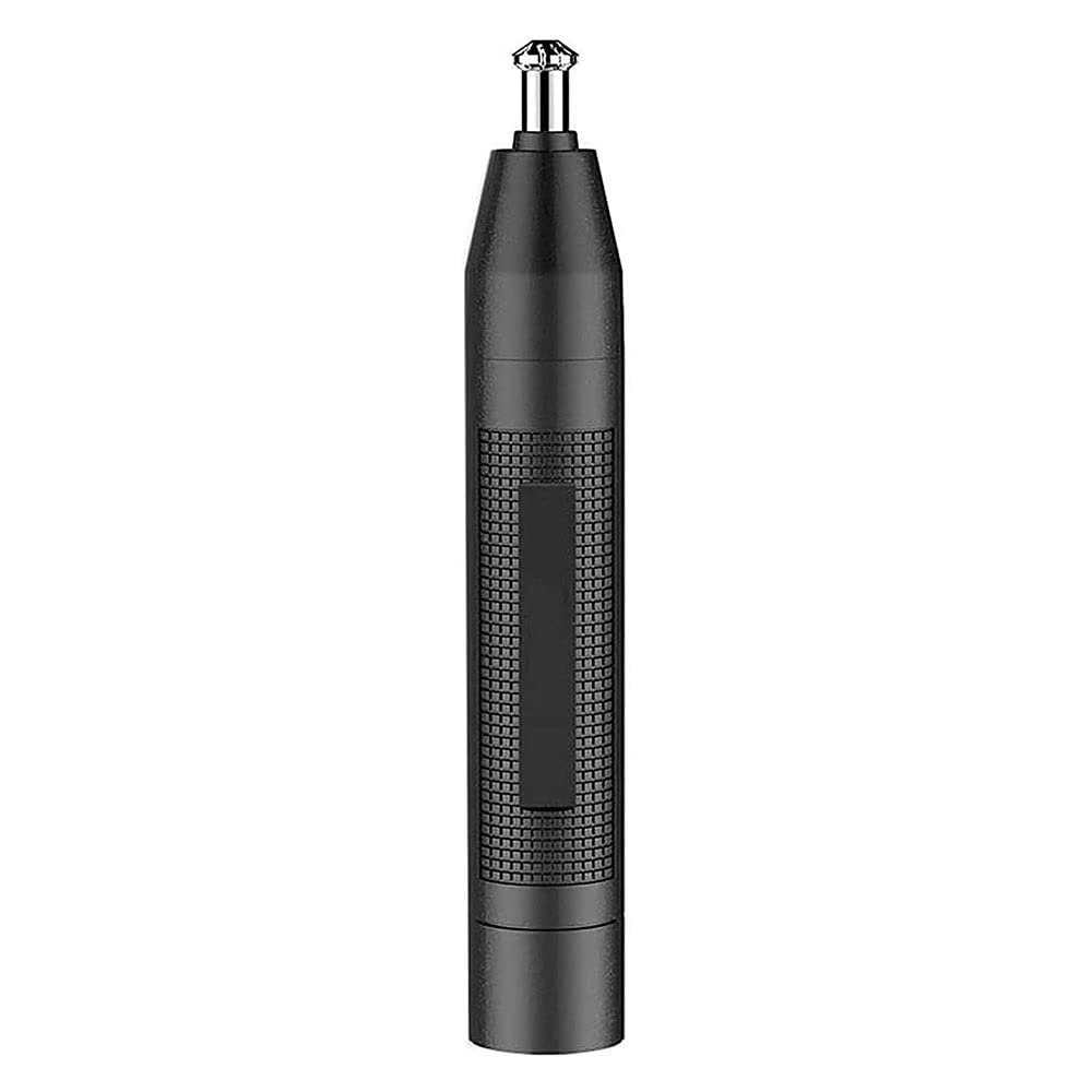CAFFIA Ear and Nose Hair Trimmer Clipper - Professional Painless Eyebrow and Facial Hair Trimmer for Men and Women, Battery-Operated, Waterproof Dual Edge Blades for Easy Cleansing