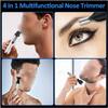 CAFFIA Nose Hair Trimmer for Hygienic Grooming with Rinseable, Interchangeable Heads for Eyebrows, Neckline, Nose, Ears, & Other view 3