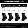 4 Pairs Plantar Fasciitis Socks, Neuropathy Socks Compression Socks Neuro Socks for Women Men Ankle Support for Sprained Ankle for Sport Arthritis Pain Relief-Black,L/XL view 2