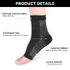 4 Pairs Plantar Fasciitis Socks, Neuropathy Socks Compression Socks Neuro Socks for Women Men Ankle Support for Sprained Ankle for Sport Arthritis Pain Relief-Black,L/XL view 3