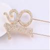 zmgmsmh Large size Number 0-9 Birthday Cake Topper to show years or ages numbers Silver Bling Rhinestone Toppers for Party Wedding Anniversary Decorations (Number7, Gold) view 3