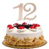 zmgmsmh Large size Number 0-9 Birthday Cake Topper to show years or ages numbers Silver Bling Rhinestone Toppers for Party Wedding Anniversary Decorations (Number7, Gold) view 4