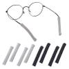 4 Pairs Eyeglasses Temple Tips Sleeve Retainer,Soft Knitting Cotton Fabric Glasses Arm Covers,Anti-Slip Elastic Comfort Glasses Accessories for Sunglasses Glasses Reading Glasses (Black and Grey) view 1