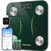 INSMART Scales for Body Weight, Bluetooth Body Fat Scales, Smart Digital Bathroom Weight Weighing Composition Analyzer with Smart APP, Body Composition Fitbit Scales for Fitness, BMR, BMI,etc. Green view 1