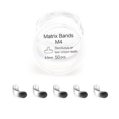 Windplusya Dental Sectional Matrix System Dental matrix ring and band Set, Dental Sectional Matrix Bands Ring, Dental Clip Clamp Ring, Matrix Bands for Dental Restorations.-3.5mm50pcs