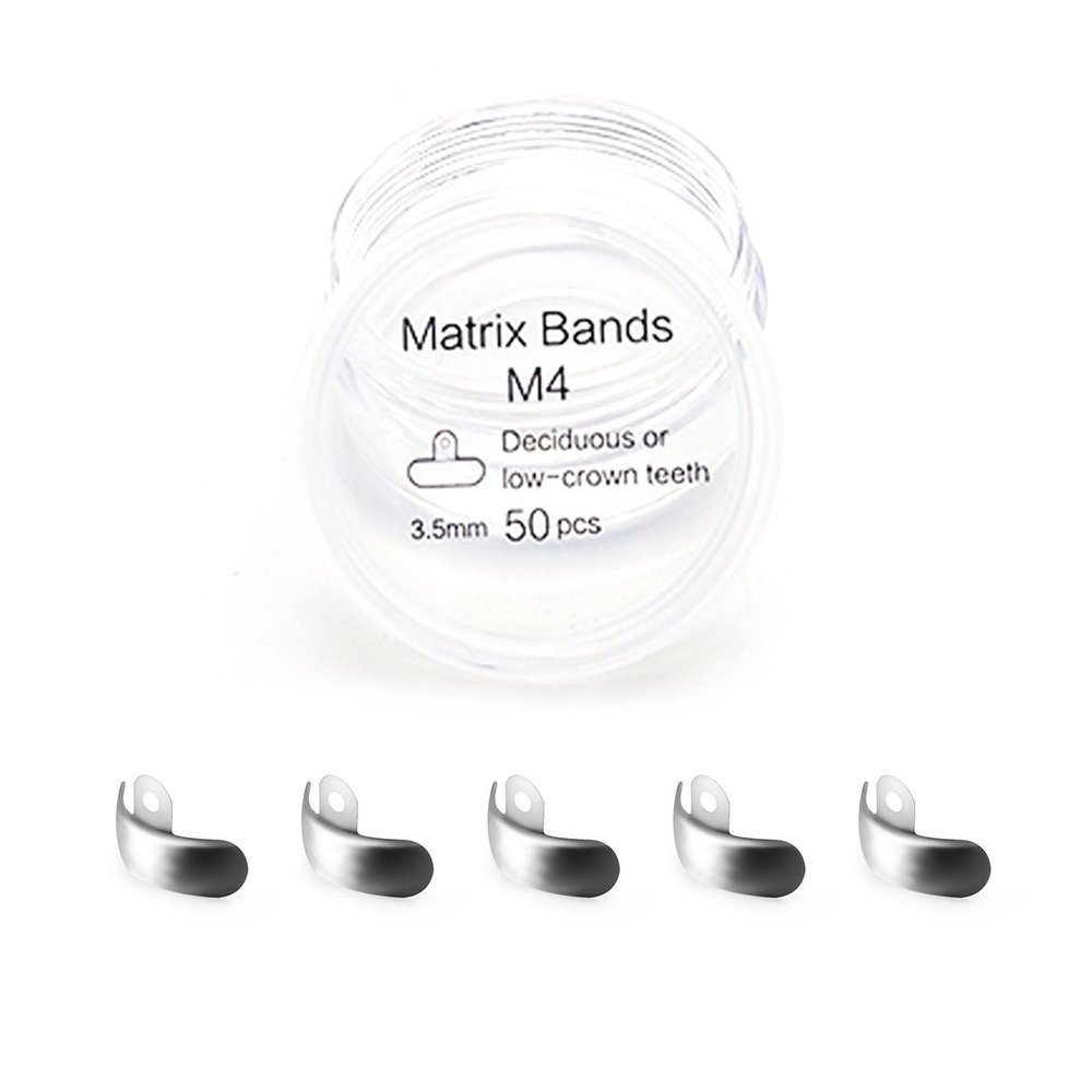 Windplusya Dental Sectional Matrix System Dental matrix ring and band Set, Dental Sectional Matrix Bands Ring, Dental Clip Clamp Ring, Matrix Bands for Dental Restorations.-3.5mm50pcs