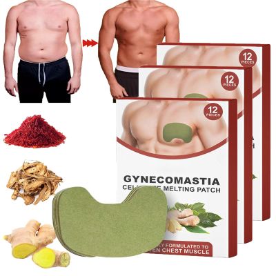 Turmericmax Gynecomastia Compress Patch - Luhaka Gynecomastia Cellulite Melting Patch, Gynecomastia Tightening Ginger Patch, Breast Care Stickers for Men (3Box)