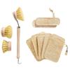 Chinchilla loofah sponges with Dish Brush, Brown, Set Luffa + 1 Splbrste view 1
