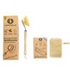 Chinchilla loofah sponges with Dish Brush, Brown, Set Luffa + 1 Splbrste view 2