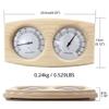 DAZZLEEX 2 In 1 Sauna Room Thermometer Hygrometer, Wooden Accurate Wall Mounted Steam Room Accessories 23.5 * 13 * 3cm view 2