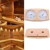DAZZLEEX 2 In 1 Sauna Room Thermometer Hygrometer, Wooden Accurate Wall Mounted Steam Room Accessories 23.5 * 13 * 3cm view 3