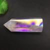 JUKUCKV Natural white clear Quartz Crystal Wand Point Healing Stone Mineral Titanium Angel Aura Hexagonal Treatment Stone Energy Therap Spiritual support (Color : 1pcs, Size : Approx50-80mm) view 1