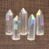 JUKUCKV Natural white clear Quartz Crystal Wand Point Healing Stone Mineral Titanium Angel Aura Hexagonal Treatment Stone Energy Therap Spiritual support (Color : 1pcs, Size : Approx50-80mm) view 3
