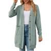 Gefomuofe Cardigan Women's Long Cardigan Lightweight Loose Cardigan Long Cardigan Women's Lightweight Loose Casual Cardigan Sun Protection Shirt Holiday Beach Blouse, mint green, S view 1