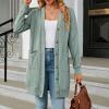 Gefomuofe Cardigan Women's Long Cardigan Lightweight Loose Cardigan Long Cardigan Women's Lightweight Loose Casual Cardigan Sun Protection Shirt Holiday Beach Blouse, mint green, S view 2