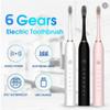 Electric Toothbrush Sonic Rechargeable 6 Modes Kids Adults Brush 4 Heads USB UK view 4