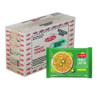 Lucky Me! Pancit Canton Kalamansi Citrus Instant Noodles 60g (24 Packs)