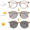 COKYIS Photochromic Reading Sunglasses For Ladies Stylish Ultralight Sunglasses Anti-UV Sun Readers Eyeglasses Full Frame 2.0 (Size : +2.75) view 1