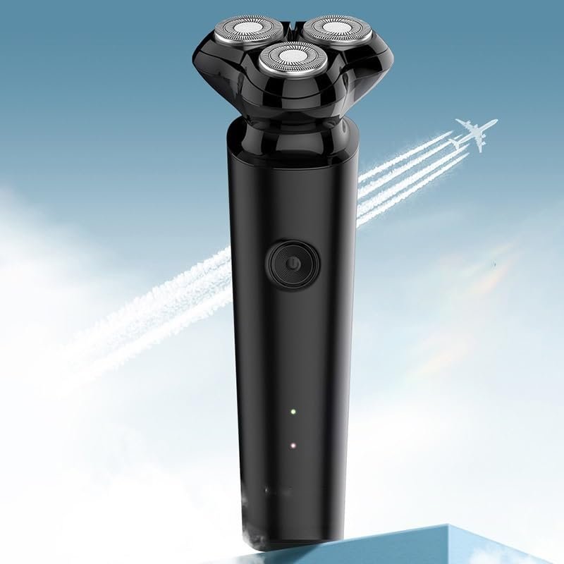JQUAL Electric Razor for Men, Electric Shaver Razor For Men 3D Rechargeable Rotary Shaver Anti-Pinch Electric Razor For Shaving Face Magnetic Shaver Head