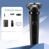 JQUAL Electric Razor for Men, Electric Shaver Razor For Men 3D Rechargeable Rotary Shaver Anti-Pinch Electric Razor For Shaving Face Magnetic Shaver Head view 2