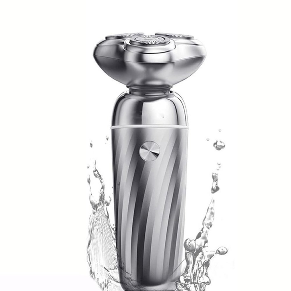 Electric Razor for Men, 3D Rotary Electric Razor for Men Beard Trimmer Magnetic Suction Cutter Head Rechargeable Wet & Dry Shaver Waterproof IPX7