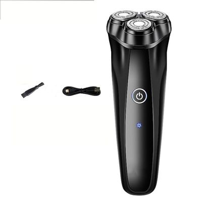 Electric Razor for Men, Electric Shaver for Men Rechargeable Cordless Rotary Electric Razor Pop-up Beard Trimmer Face Shaving Machine (Color : Black)