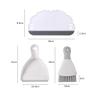 1pcs Small Broom Dustpan Set with 1pcs White Squeegee, Handheld Mini Cleaning Combo Set for Tabletop, Dining Table, Sofa, Keyboard(Grey) view 2