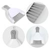 1pcs Small Broom Dustpan Set with 1pcs White Squeegee, Handheld Mini Cleaning Combo Set for Tabletop, Dining Table, Sofa, Keyboard(Grey) view 3