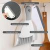 1pcs Small Broom Dustpan Set with 1pcs White Squeegee, Handheld Mini Cleaning Combo Set for Tabletop, Dining Table, Sofa, Keyboard(Grey) view 4