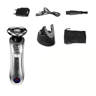 JQUAL Electric Razor for Men, Professional Rotary Electric Shaver Wet Dry Rechargeable Beard Electric Razor For Men Facial Shaving Machine With Smart Cleaner