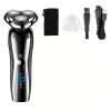 JQUAL Electric Razor for Men, Wet Dry Electric Shaver For Men Rotary Beard Electric Razor Shaving Machine Grooming Kit Rechargeable LCD Display view 2