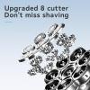 JQUAL Electric Razor for Men, 8 Heads Electric Shaver 8D Men Rechargeable Rotary Beard Razor Waterproof Wet Dry Portable Mini Shaving Machine For Bald view 3