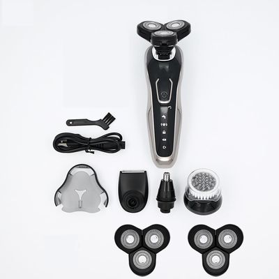 JQUAL Electric Razor for Men, Electric Shaver Waterproof Fast Charging Men's Shaver Rechargeable Electric Razor Beard Trimmer Shaving Machine (Color : 4 in 1 A Double head)