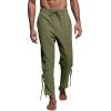 Gefomuofe Trousers Medieval Men's Pirate Trousers Cosplay Costume Lace-up Trousers Viking Renaissance Steampunk Leisure Trousers Vintage Renaissance Trousers Knight Trousers Cotton Pirate Trousers for view 1