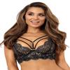 Axami Underwired Lace Half Corset V-10391, Black,30D view 3