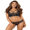 Axami Underwired Lace Half Corset V-10391, Black,30D view 4