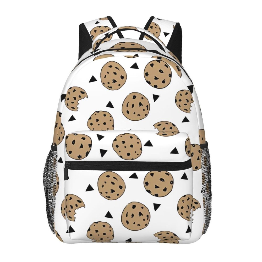 BHCASE Lightweight Casual Student Backpack - Fashionable And Versatile Backpack For School And Outdoor Activities 7.8x11.4x15.7 In Cookies Food Chocolate Chip Biscuits Picture