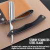 M&LD Cut Throat Razor Kit Single Edge Razor Blades Straight Razors for Shaving Stainless Steel Reusable Razor with Leather Sharpener for Home & Salon Straight Razor Gifts for Father view 4