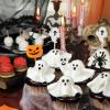 100 PCS Plastic Halloween Cupcake Topper Ghost Cupcake Picks Toothpicks Pumpkin Spider Bat Skull Cake Toppers Food Decor for Kids Halloween Theme Birthday Party Baby Shower Decorations Supplies view 4
