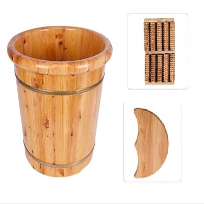 KANBUN Foot bath, bathroom accessories foot bath, massage foot barrel, smooth sauna foot bath wooden barrel