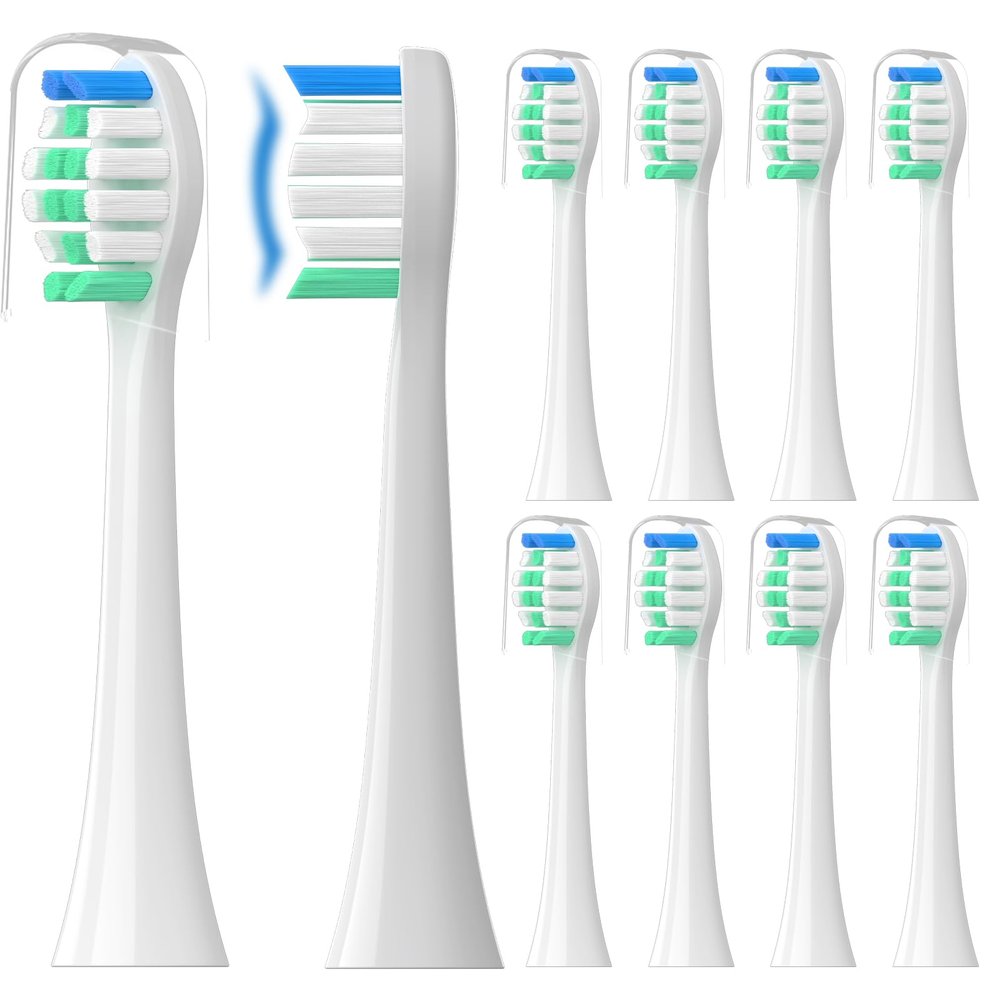Replacement Toothbrush Heads Compatible with Philips Sonicare10 Pack Soft Replacement Electric Brush Head for 4100 5100 6100 HX9023/65 W Optimal Plaque Control Snap-on System