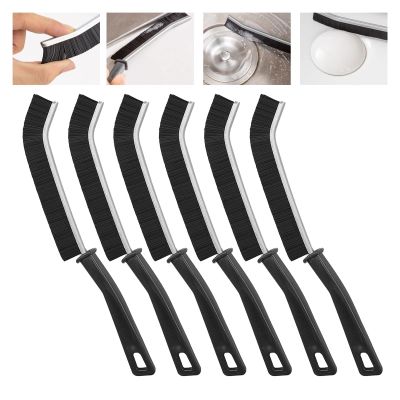 6-piece gap cleaning brush Crack cleaning brush, gap cleaning brush with handle, manual tools for cleaning window railings, showers, floors, bathroom, and kitchen gaps