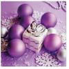 3-Ply Christmas Paper Serviettes Xmas Napkins for Decoupage 33cm x 33cm - Pack of 20 (Lilac Christmas Decorarion) view 1