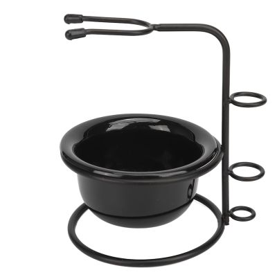 Metal Holder with Stable Base, 2pcs Shaving Brush Stand, Dust Proof, Shaving Soap Bowl for Home Hair Salon