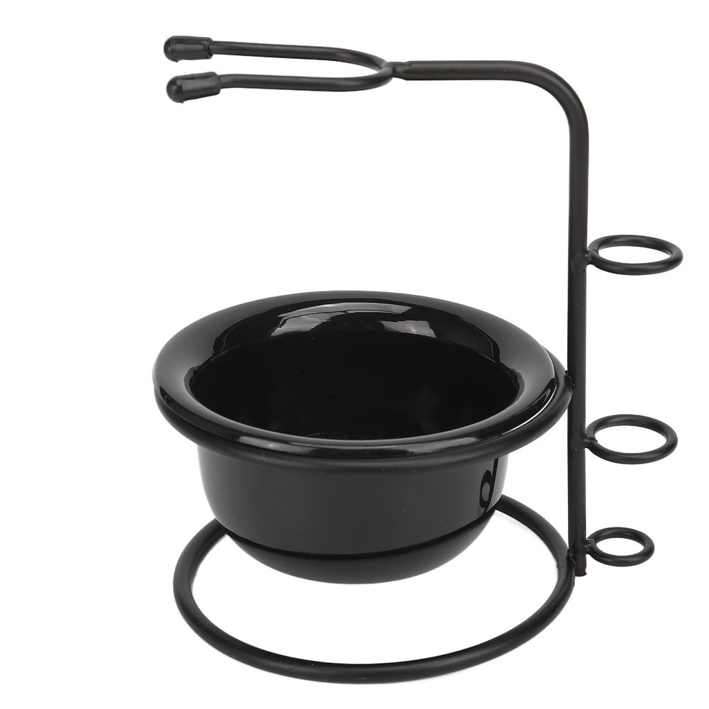 Metal Holder with Stable Base, 2pcs Shaving Brush Stand, Dust Proof, Shaving Soap Bowl for Home Hair Salon