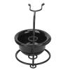 Metal Holder with Stable Base, 2pcs Shaving Brush Stand, Dust Proof, Shaving Soap Bowl for Home Hair Salon view 4