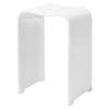 bremermann Bathroom Stool, Shower Stool, Approx. 33 x 27.5 x 48 cm (W x D x H), with Recessed Grip, Ergonomically Shaped, Maximum Load 130 kg (acrylic-white-glossy) view 1