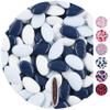 EinsSein 1kg Chocolate dragees mix white-light blue-dark blue giveaways wedding chocolates sweets drages dragees mini favours guests shapes chocolate table hearts party baptism communion confirmation view 1