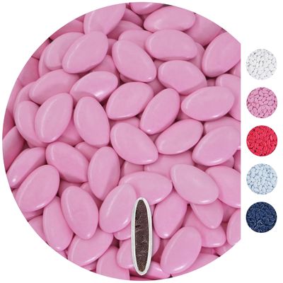 EinsSein 0,5kg Chocolate dragees light pink giveaways wedding chocolates sweets drages dragees mini favours guests shapes chocolate table hearts party baptism communion confirmation sweet sugared